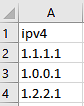 Sample CSV for IP Allowlist Alt