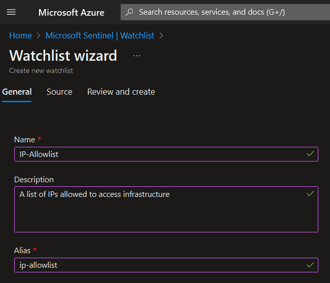 Watchlist Wizard General Tab Alt